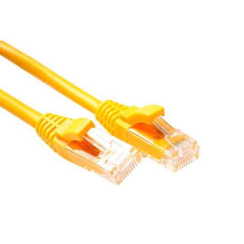ACT Gul 1 meter U/UTP CAT6 patchkabel komponentniveau med RJ45-stik. Cat6 u/utp komponent yl 1,00m (IK8801)