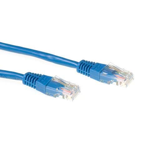 ACT Blue 20 meter U/UTP CAT6 patchkabel med RJ45 stik. Cat6 u/utp blå 20.00m (IB8620)