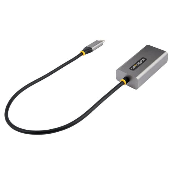 StarTech.com USB-C-Ethernet-sovitin, 10/100/1000 Mbps, Gigabit-verkkosovitin ASIX AX88179A -sirun kanssa, 1ft/30cm kaapeli, USB Type C - RJ45 Ethernet