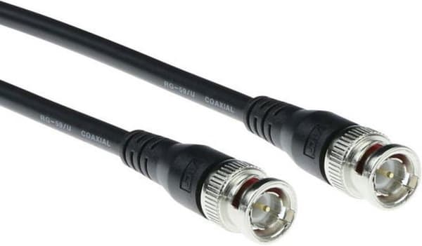 ACT Q70025 BNC RG-58 Patch Cable | 50 ohmia | Musta | 25 cm