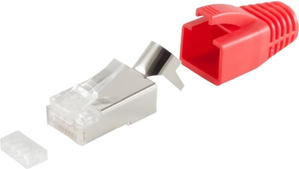 S-Conn 72067-10R ledningsstik RJ-45 Rød - Hvid (72067-10R)