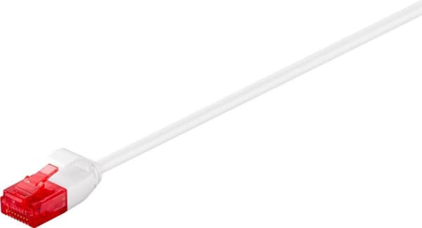 U/UTP CAT6 Gigabit slimline nätverkskabel / vit - 7,5 meter