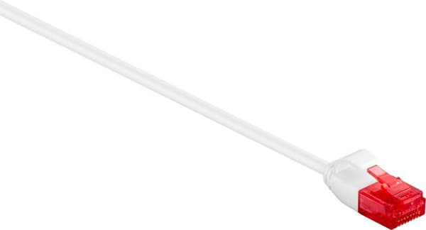U/UTP CAT6 Gigabit slimline nätverkskabel / vit - 7,5 meter