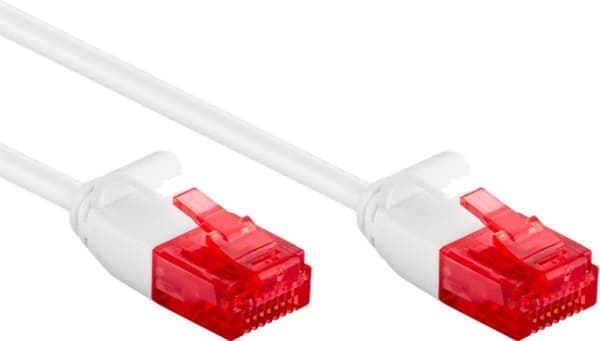 U/UTP CAT6 Gigabit slimline nätverkskabel / vit - 7,5 meter