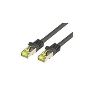 M-CAB - patchkabel - RJ-45 (M) - RJ-45 (M) - 25cm - SFTP, PiMF -Cat.7 råkabel - halogenfri - sort (3712)