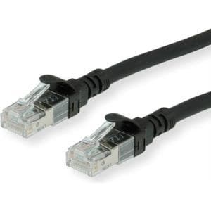 ROLINE - Patch-kaapeli - RJ-45 (M) - RJ-45 (M) - 1 m - UTP - CAT 6 - halogeeniton, valettu, säikeinen - musta (21.15.2551)