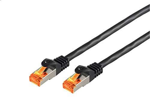 Helos Outdoor Patch Cable S/FTP Cat 6a 50,0 m Musta