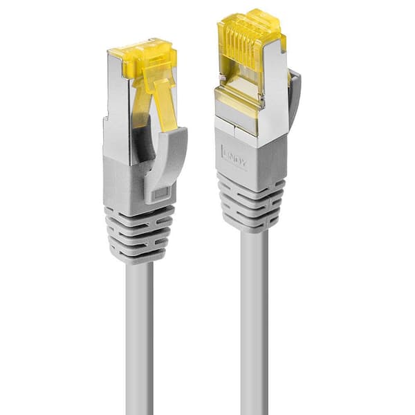 Lindy - Netværkskabel - RJ-45 (M) - RJ-45 (M) - 50 cm - SFTP -Cat.7 råkabel - presset, snoet, glat, med knækbeskyttelse - grå (47261)