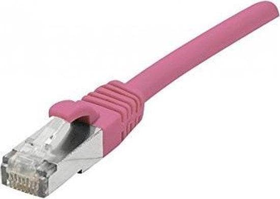 Patchkabel S/FTP (PiIMF), Cat 6A (EIA/TIA), rosa, 5,0 m patchkabel med särskilt smalt kinkskydd (854380)