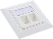 InLine - planmonteret boks - RJ-45 X 2 - hvid, RAL 9010 (76832A)