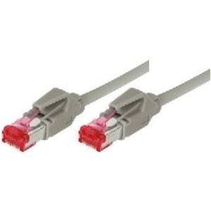 Patchkabel S/FTP, PiMF, Cat 6, grå, 1,0 m, halogenfri, med Leoni-kabel og Hirose-stik TM21 (tidligere kaldet S/STP) (73601)