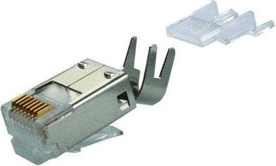 Telegärtner Cat.6 RJ45 stik, fuldt afskærmet, MP8 FS modulært stik 8-benet uden gennemføring, med kernesortering, - 1 stk (J00026A0165)