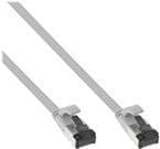 InLine - Patch ledning - RJ-45 (M) til RJ-45 (M) - 50 cm - 6,5 mm - U/FTP, PiMF - CAT 8.1 - halogenfri, støbt, krogfri, snoet, flad - Grå (75855)