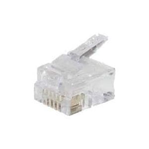 shiverpeaks BASIC-S modulstik RJ12, uskærmet til rundt kabel, 6-benet, 6 kontakter tildelt, forgyldt - 1 stk (BS72050-R100)