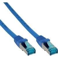 InLine® patchkabel Cat.6A, S/FTP (PiMf), halogenfri, 500MHz, blå, 10m (76800B)