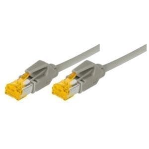 Patch-kaapeli S/FTP, PiMF, Cat 6a, harmaa, 0,5 m 10 Gigabit/s, PVC, erittäin joustava, Datwyler-kaapelilla ja Hirose-liittimillä TM31 (70600)