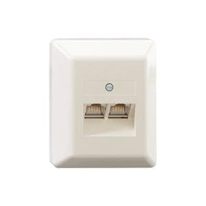 Rutenbeck samledåse UAE8/8(8/8), AP, LSA plus ren hvid, overflademontering, 2 x 8 LSA kontakter, 13011112 (130 111 12)