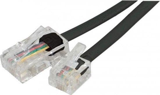 exertis Connect - Telefonkabel - RJ-11 (M) till RJ-45 (M) - 3,0m - platt - svart (EXC911736)