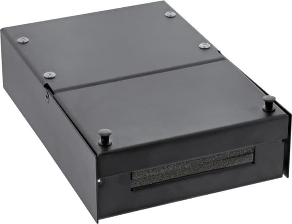InLine vægstik til 4x Keystone RJ45 jack - metal - sort (76202X)