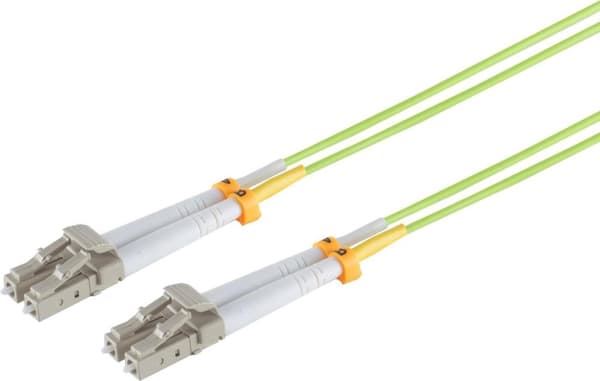 S/CONN maximal anslutning fiberoptisk duplex patchkabel LC/LC 50/125µ, OM5, limegrön, 5,0 m (07-500515)