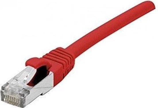 Patchkabel S/FTP (PiIMF), Cat 6A (EIA/TIA), rødt, 0,5 m patchkabel med særlig smal knækbeskyttelse (858467)