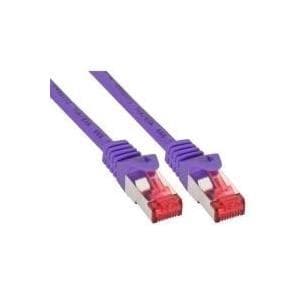 InLine® patchkabel, S/FTP (PiMf), Cat.6, lilla, 15m (76415P)