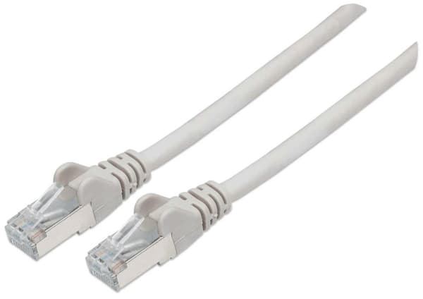 intellinet 740555 netværkskabel Cat7 råkabel med Cat6a stik 100% kobber LS0H S/FTP 0,25m grå