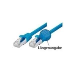 Tecline SF/UTP Cat5e - 1m - RJ-45 - RJ-45 - Hane/Hane - Cat5e - SF/UTP (S-FTP) - Blå (70801B)