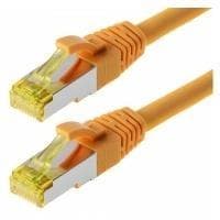 Herweck Helos - Patch-ledning - RJ-45 (M) - RJ-45 (M) - 0,5 m - SFTP-kabel (PIMF) - CAT 6a - Gul (118099)