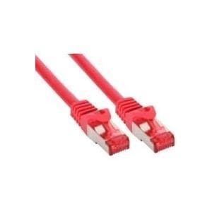 InLine - Patch-kabel - RJ-45 (M) - RJ-45 (M) - 25 cm - SFTP, PiMF - CAT 6 - presset, glat, halogenfri - Rød (76922R)