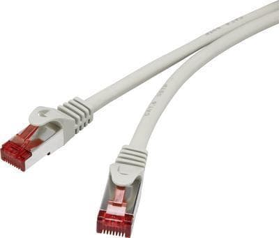 Renkforce RF-4724270 RJ45 netværkskabel, patchkabel CAT 6 S/FTP 0,50 m grå guldbelagte stikkontakter, med låsebeskyttelse, flammehæmmende 1 stk (RF-47