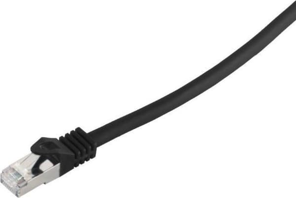 S-Impuls S/FTP CAT7 10 Gigabit verkkokaapeli / musta - LSZH - 0,50 metriä