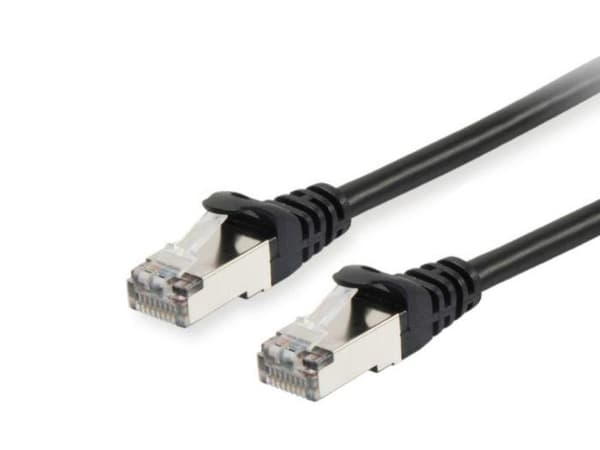 Varustuksen välikaapeli RJ45 Cat6A S/FTP (S-STP) PIMF 0,25 m musta