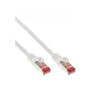InLine - Patch-kabel - RJ-45 (M) til RJ-45 (M) - 2,0m - SFTP, PiMF - CAT 6 - støbt, uden krog - hvid (76102W)
