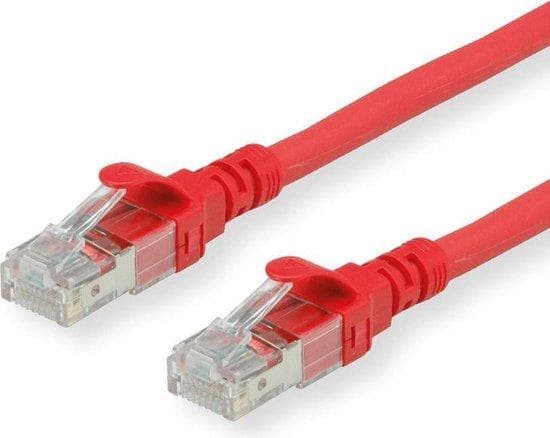 ROLINE - Patchkabel - RJ-45 (M) til RJ-45 (M) - 30 cm - SFTP, PiMF - CAT 6 - halogenfri, støbt, snoet - rød (21.15.2952)