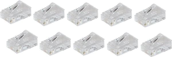shiverpeaks BASIC-S modulært stik RJ45, uskærmet 8-benet, 8 kontakter tildelt, guldbelagte kontakter, i (BS72051-10)