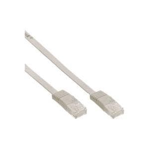 INLINE - patchkabel - RJ-45 (M) - RJ-45 (M) - 1,0m - U/UTP - CAT 6 - flad - grå (71601)