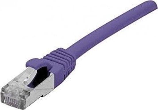 Patchkabel S/FTP (PiIMF), Cat 6A (EIA/TIA), violett, 0,15 m patchkabel med särskilt smalt kinkskydd (858513)