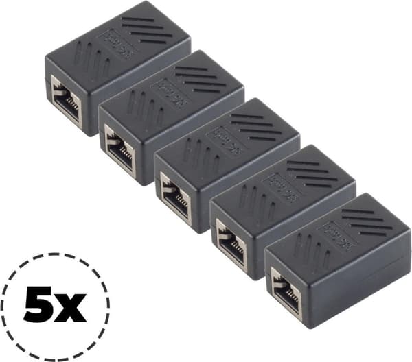 shiverpeaks ®-BASIC-S--kissa. 6A kaapeliliitin kaksoisliitin RJ45 täysin suojattu--VE5 (BS08-01041-5)