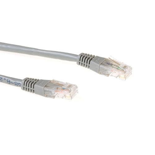 ACT UTP CAT6A 0,5 m 0,5 m Cat6a U/UTP (UTP) harmaa verkkokaapeli (IB3400)