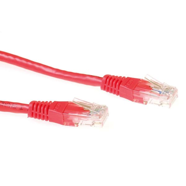 ACT IB8500 - Cat 6 UTP-kabel - RJ45 - 0,5 m - Rød