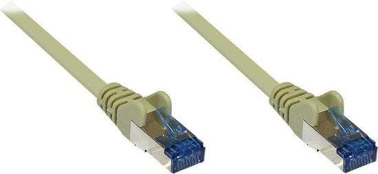 Gode forbindelser Alcasa GODE FORBINDELSER - Patch ledning - RJ-45 (M) - RJ-45 (M) - 0,5 m - par i metalfolie (PiMf) - (kategori 6a) - halogenfri - gr