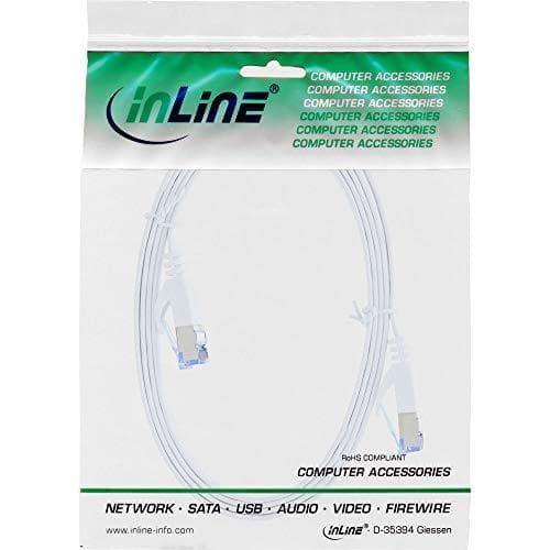 InLine 71802W patchkabel fladt, U/FTP, Cat.6A, hvid, 2m
