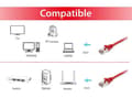 Miniatyrbillede 3 af 3: udstyr - Patch-kabel - RJ-45 (M) til RJ-45 (M) - 20,0m - SFTP, PiMF - CAT 6a - halogenfri, formet, uden krog, snoet - rød (606510)