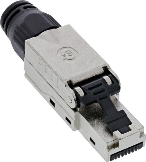 InLine 76204B Wire Connector RJ-45 Black - Rustfrit stål (76204B)