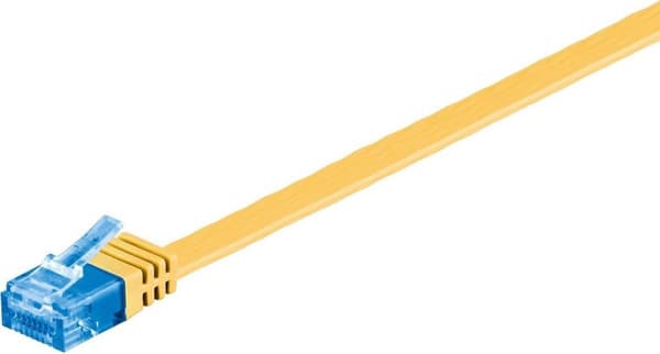 Wentronic CAT6A nätverkskabel - RJ45 - Gul - 1 m