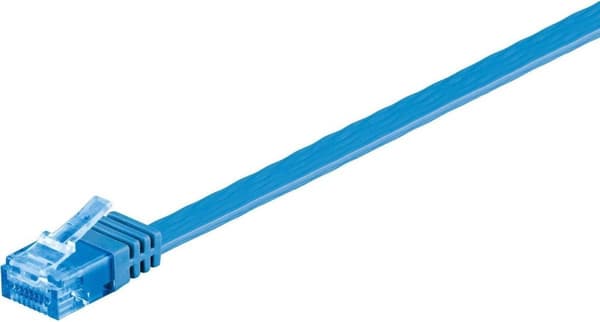 Wentronic CAT6A verkkokaapeli - RJ45 - Sininen - 1 m