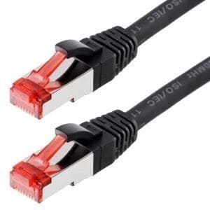 Herweck Helos - patchkabel - RJ-45 (M) - RJ-45 (M) - 10,0 m - SFTP-kabel - CAT 6 - svart (118036)