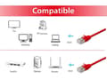Pikkukuva 3 / 3: varusta ohut - Patch Cable - RJ-45 (M) - RJ-45 (M) - 3m - F/FTP - CAT 6a - IEEE 802.3 - Suojattu, Valettu, Koukkuton, Säikeinen - Punainen