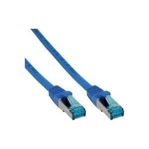 InLine® patchkabel Cat.6A, S/FTP (PiMf), halogenfri, 500MHz, blå, 2m (76802B)